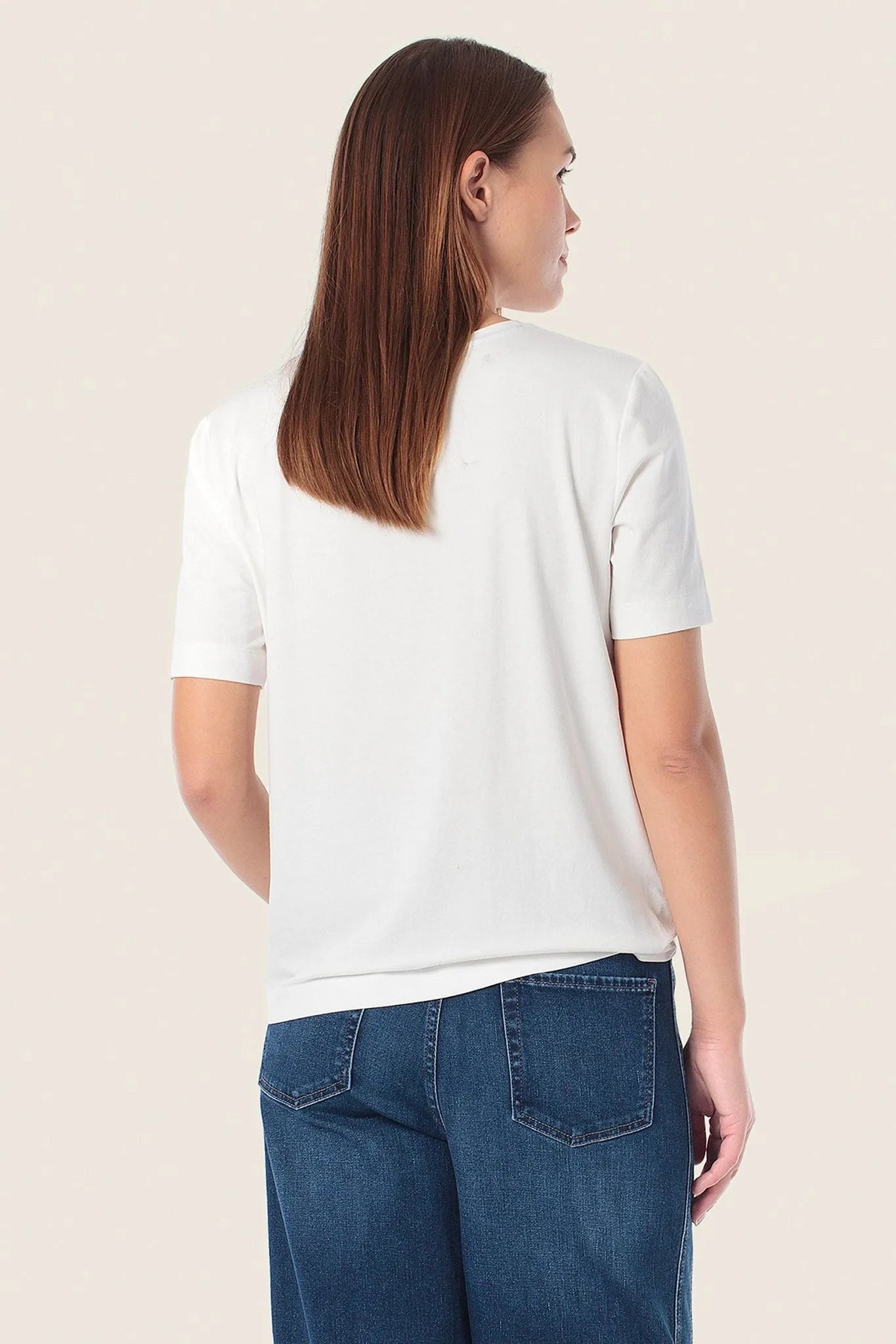 Gerry Weber White Off White Women Printed T-Shirt SKU: N61701_121 Image 10