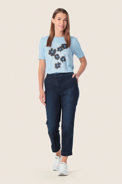 Gerry Weber Blue Sky 0 Blue T-Shirt With Graphic Print SKU: N61701_125 Image 03