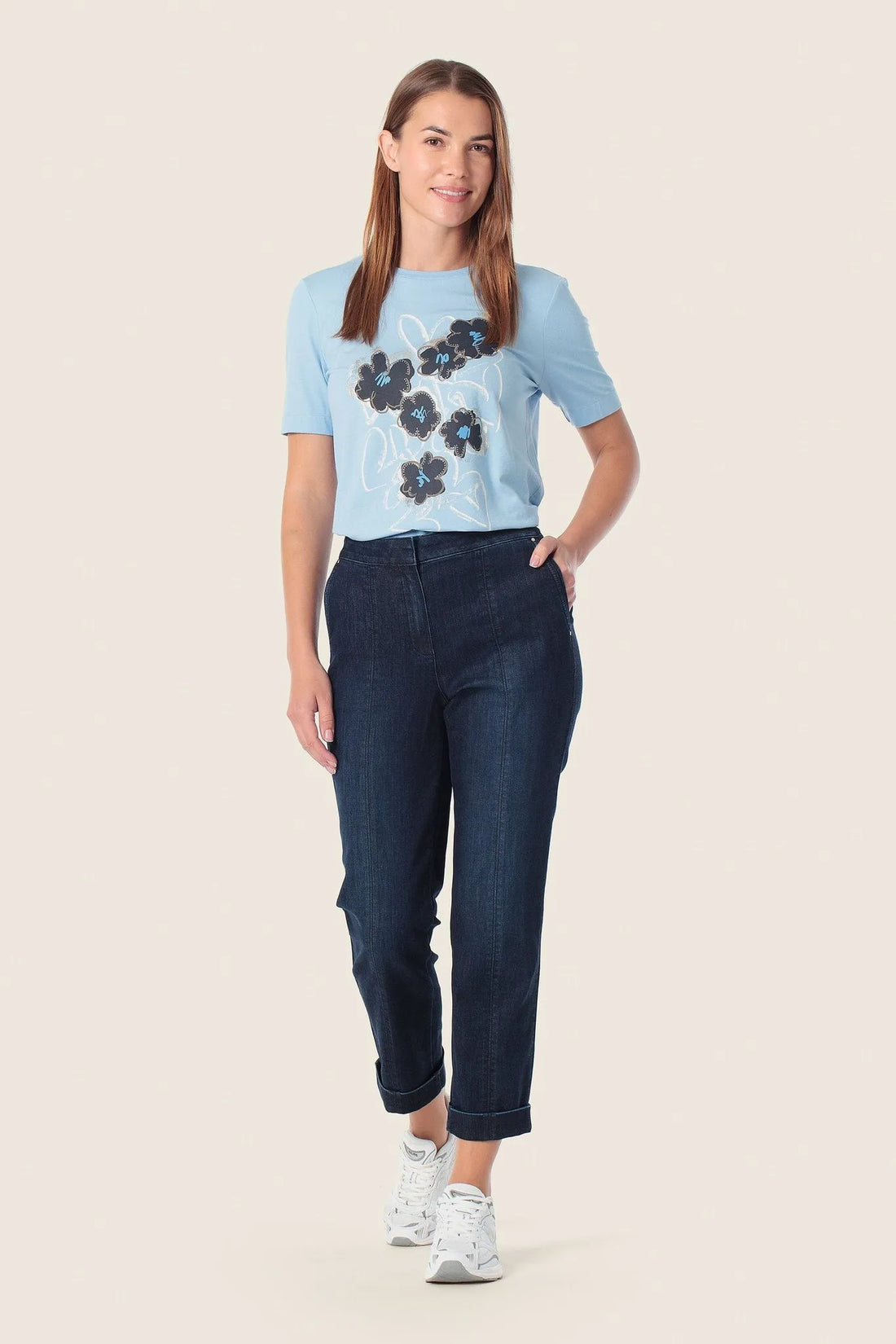Gerry Weber Blue Sky Women Printed T-Shirt SKU: N61701_125 Image 05