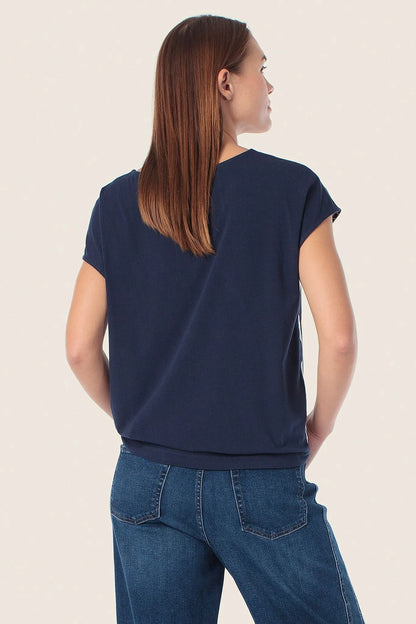 Gerry Weber Blue Indigo Women Printed T-Shirt SKU: N61704_146 Image 02