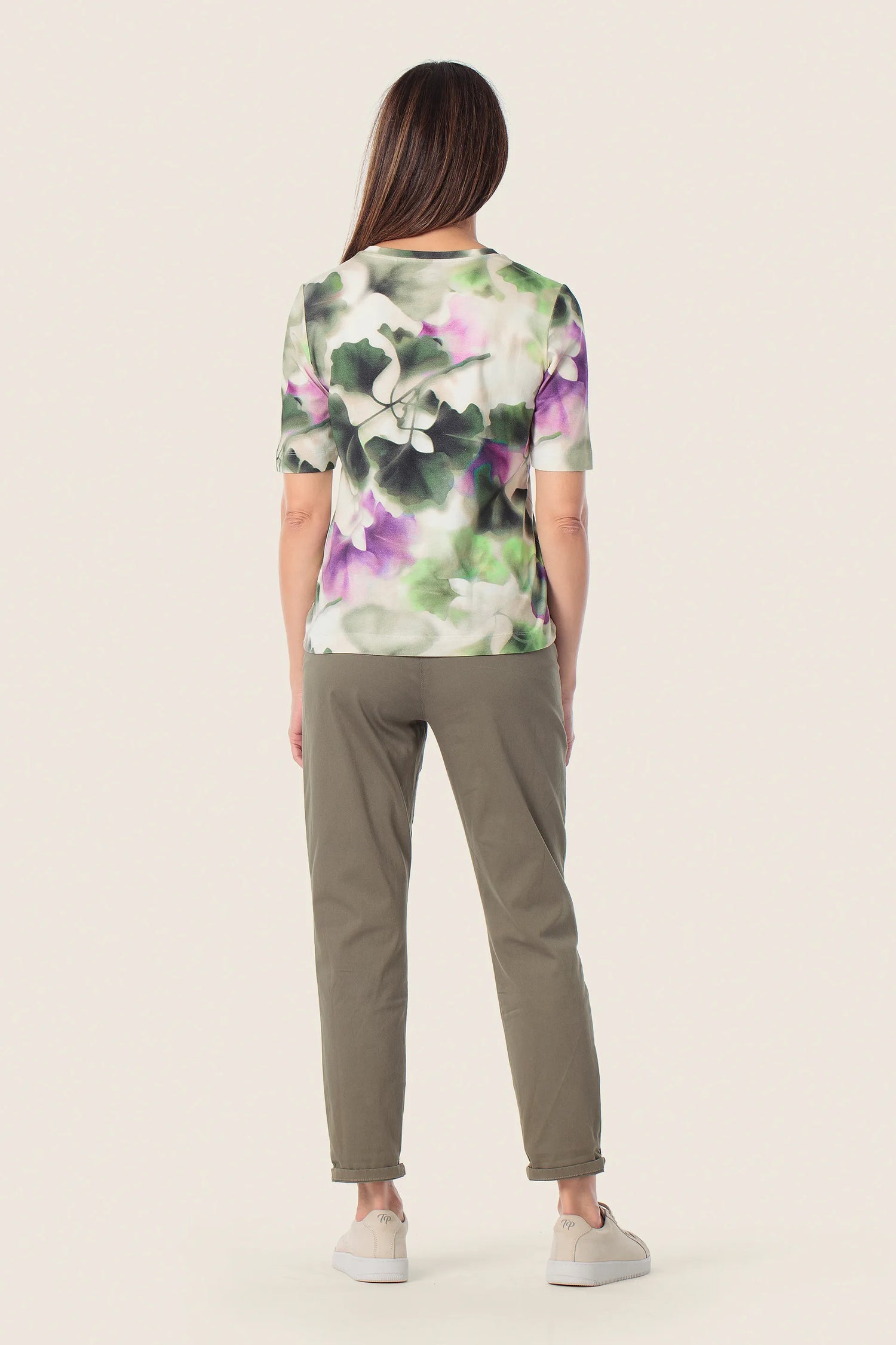 Gerry Weber Green Jade 0 Printed Short Sleeve T-Shirt SKU: N61706_235 Image 04