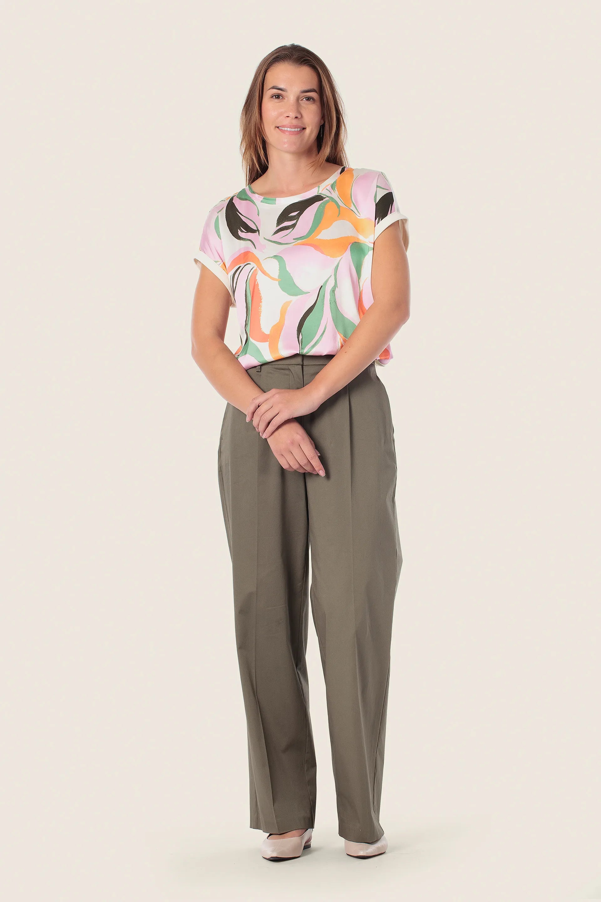 Gerry Weber Several Colors 0 Printed Short Sleeve T-Shirt SKU: N61709_101 Image 03