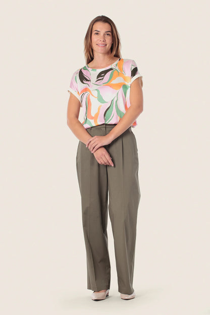 Gerry Weber Several Colors 0 Printed Short Sleeve T-Shirt SKU: N61709_101 Image 03