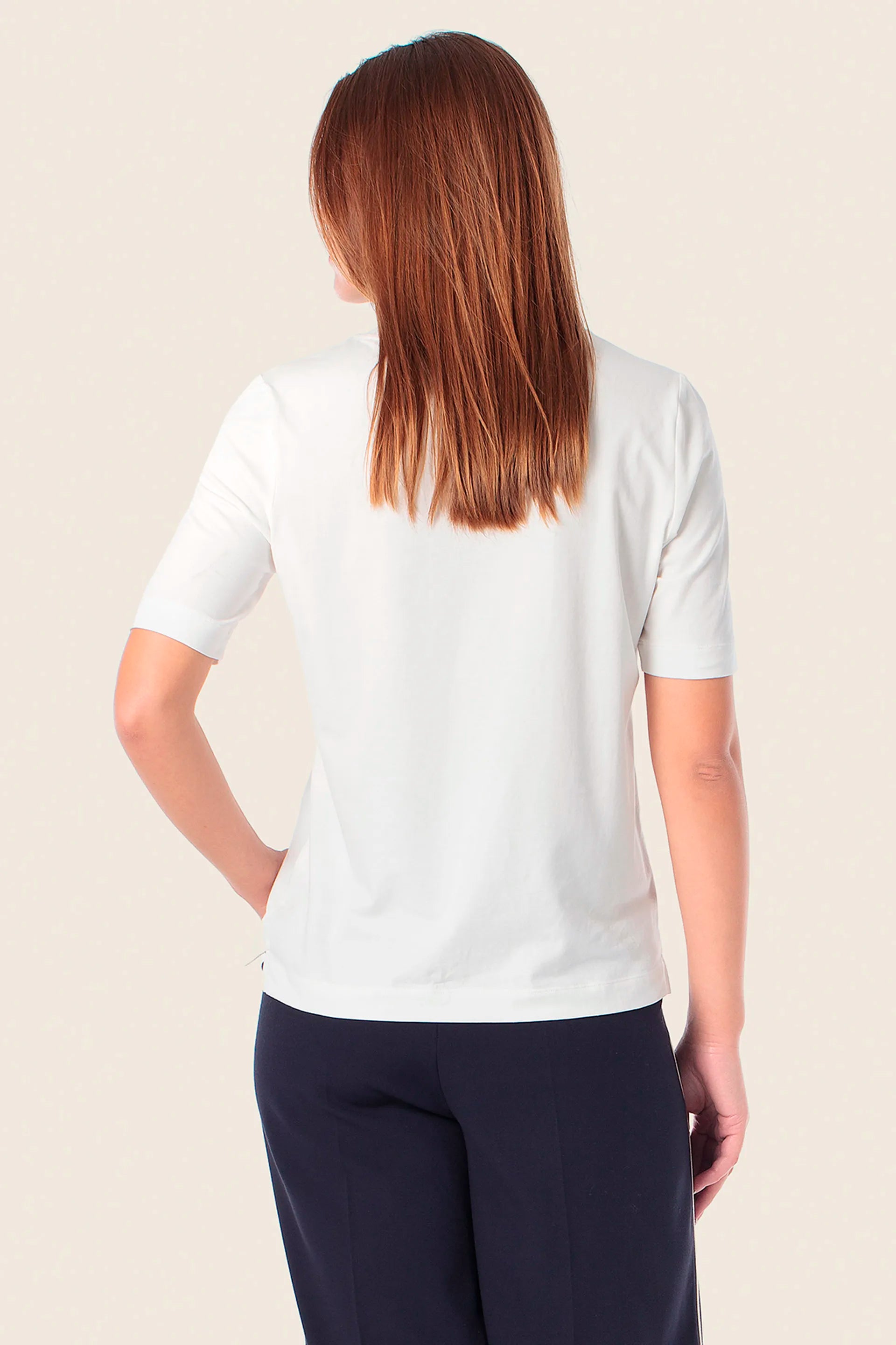 Gerry Weber White Off White 0 White T-Shirt With Graphic Print SKU: N61712_121 Image 02