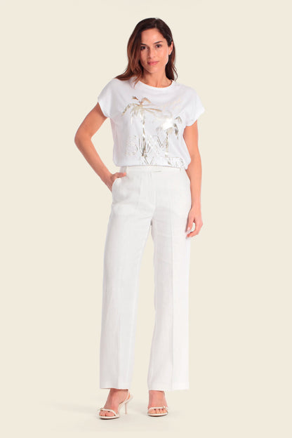 Gerry Weber White Front Print 0 White T-Shirt With Graphic Print SKU: N61743_665 Image 03