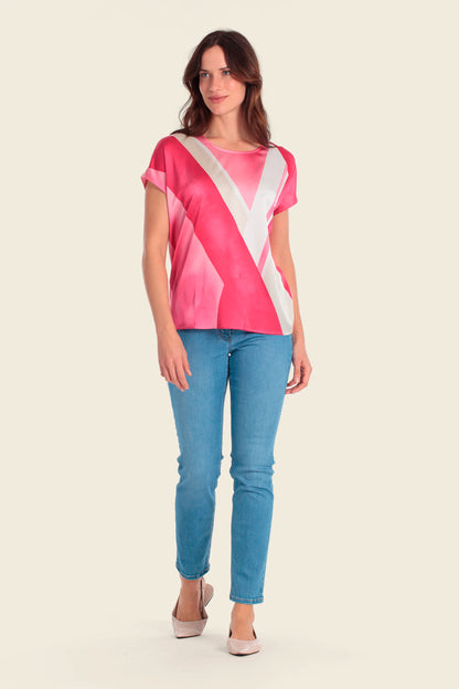 Gerry Weber Pink Sunset Front Print 0 T-Shirt Front Print SKU: N61745_602 Image 03