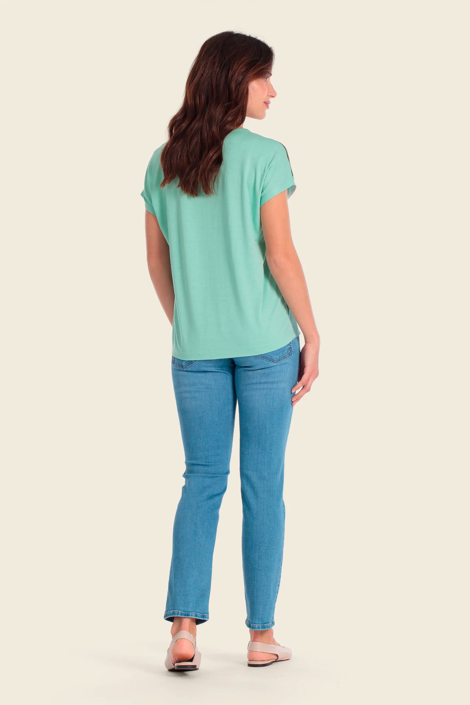 Gerry Weber Green Hazy Tea Front Print 0 T-Shirt Front Print SKU: N61745_634 Image 04
