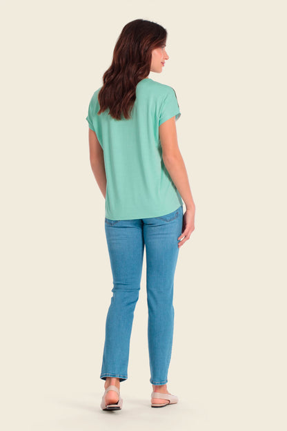 Gerry Weber Green Hazy Tea Front Print 0 T-Shirt Front Print SKU: N61745_634 Image 04