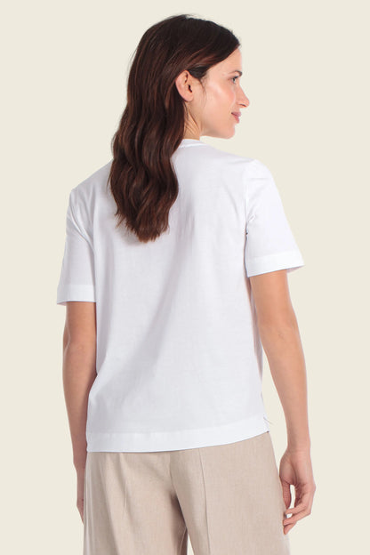 Gerry Weber White Front Print 0 White T-Shirt With Graphic Print SKU: N61750_665 Image 02