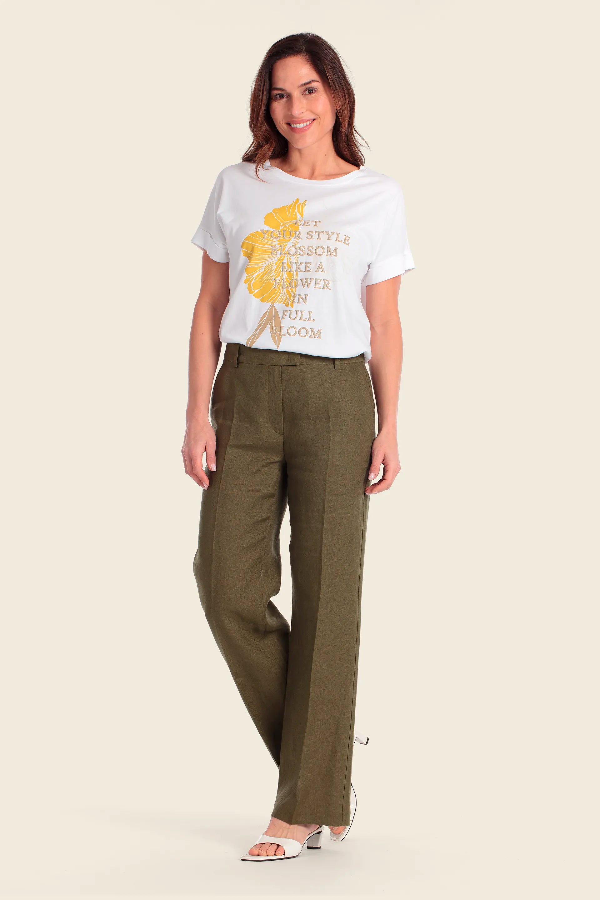 Gerry Weber White Front Print 0 White T-Shirt With Graphic Print SKU: N61751_665 Image 03