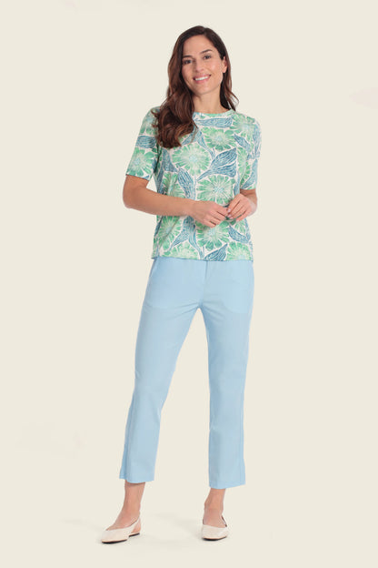 Gerry Weber Flower &amp; Leaves Print 0 All Over Printed T-Shirt SKU: N61760_658 Image 03