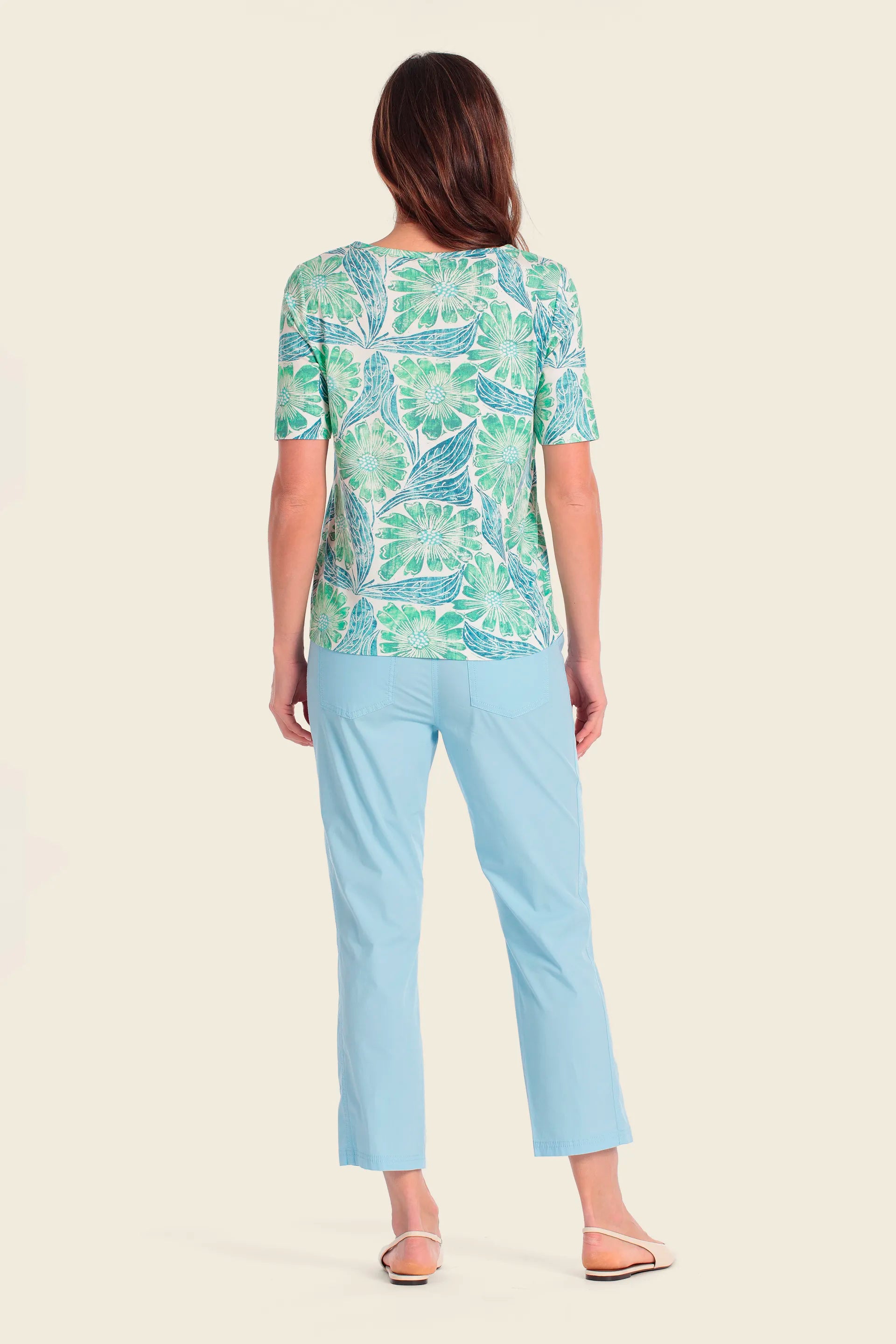 Gerry Weber Flower &amp; Leaves Print 0 All Over Printed T-Shirt SKU: N61760_658 Image 04