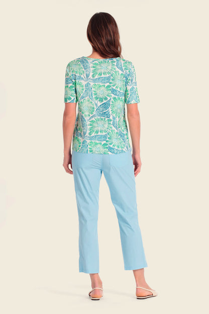 Gerry Weber Flower &amp; Leaves Print 0 All Over Printed T-Shirt SKU: N61760_658 Image 04