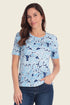 Gerry Weber Blue Flower Print 0 All Over Printed T-Shirt SKU: N61765_637 Image 01