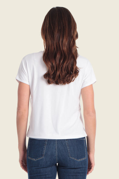 Gerry Weber White Front Print 0 White T-Shirt With Graphic Print SKU: N61773_665 Image 02
