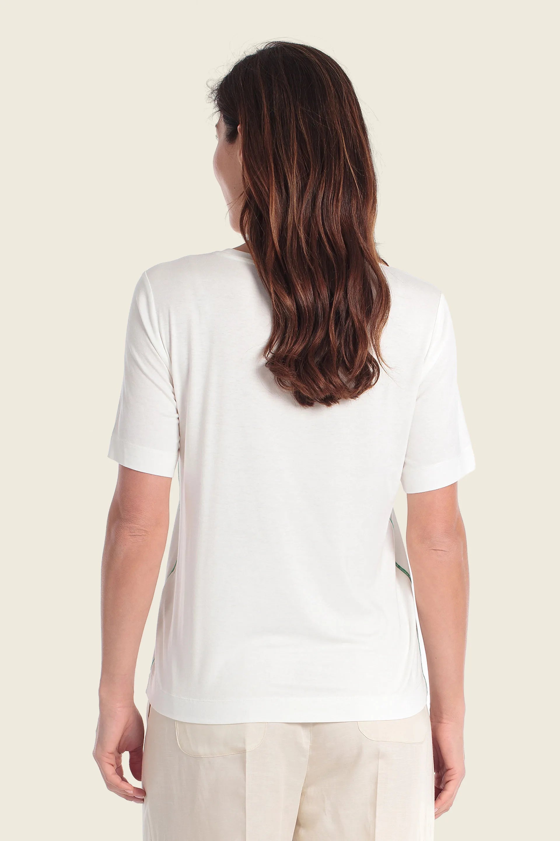 Gerry Weber White Front Print 0 White T-Shirt With Graphic Print SKU: N61781_665 Image 02