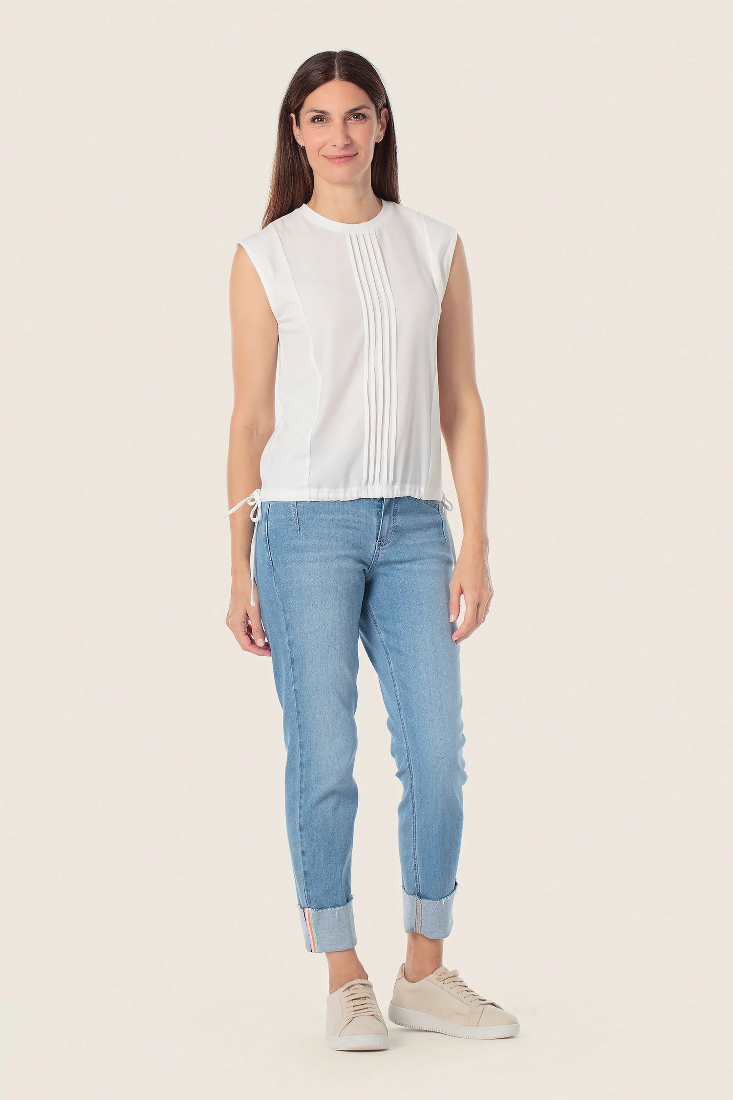 Gerry Weber White Off White 0 Sports T-ShirtWith Cap Sleeves SKU: N61950_121 Image 03