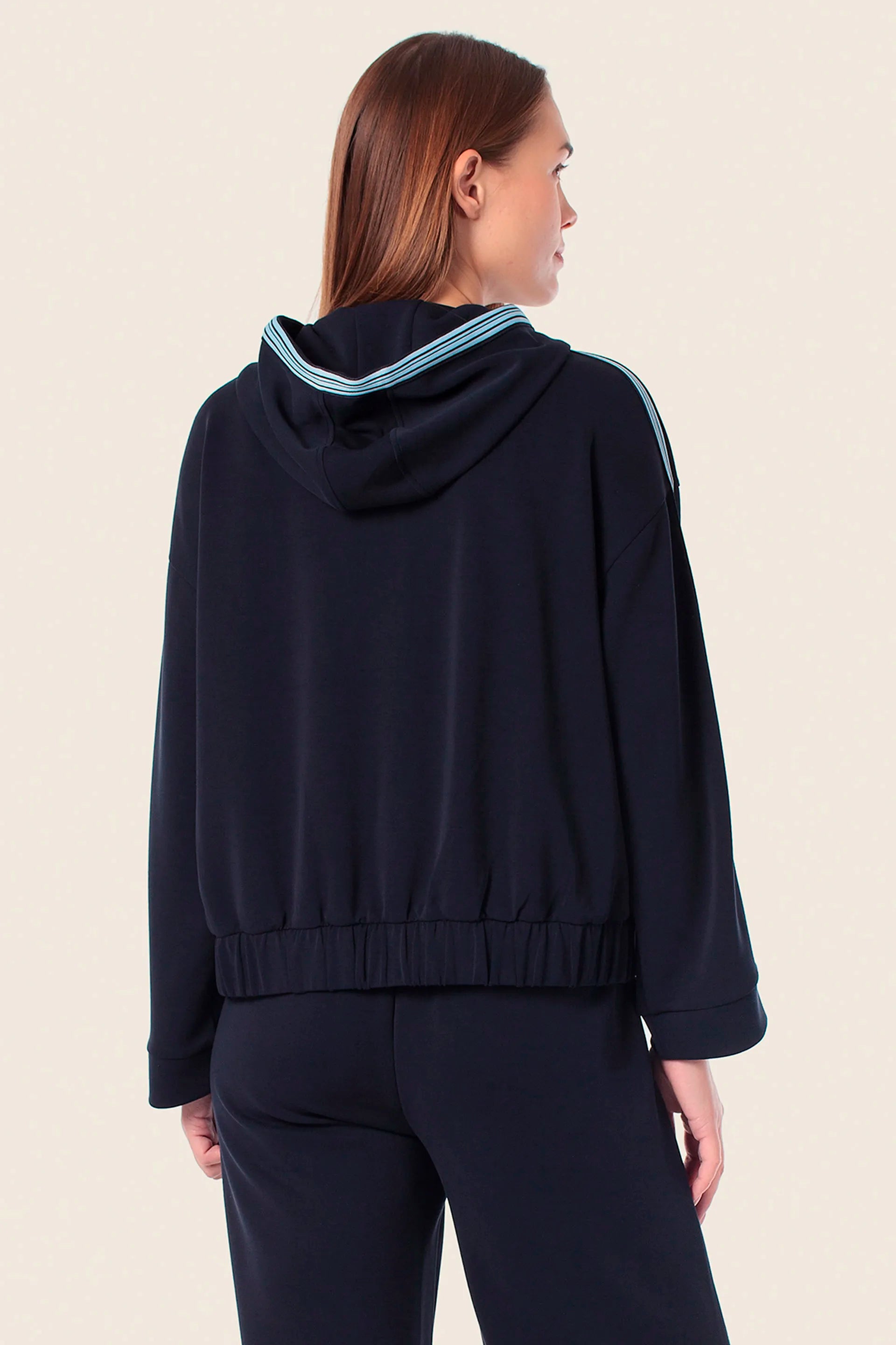 Gerry Weber Blue Navy 0 Hooded Sports Jacket SKU: N62200_104 Image 02