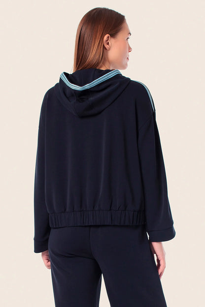Gerry Weber Blue Navy 0 Hooded Sports Jacket SKU: N62200_104 Image 02