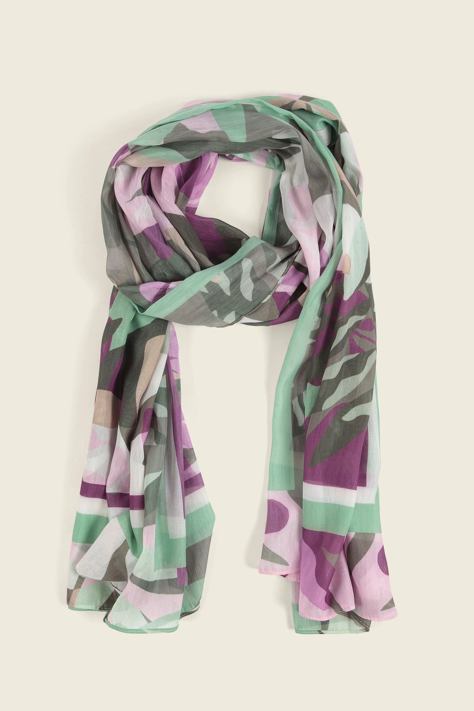 Gerry Weber Green Forest 0 Printed Silk Scarf SKU: N63804_326 Image 01