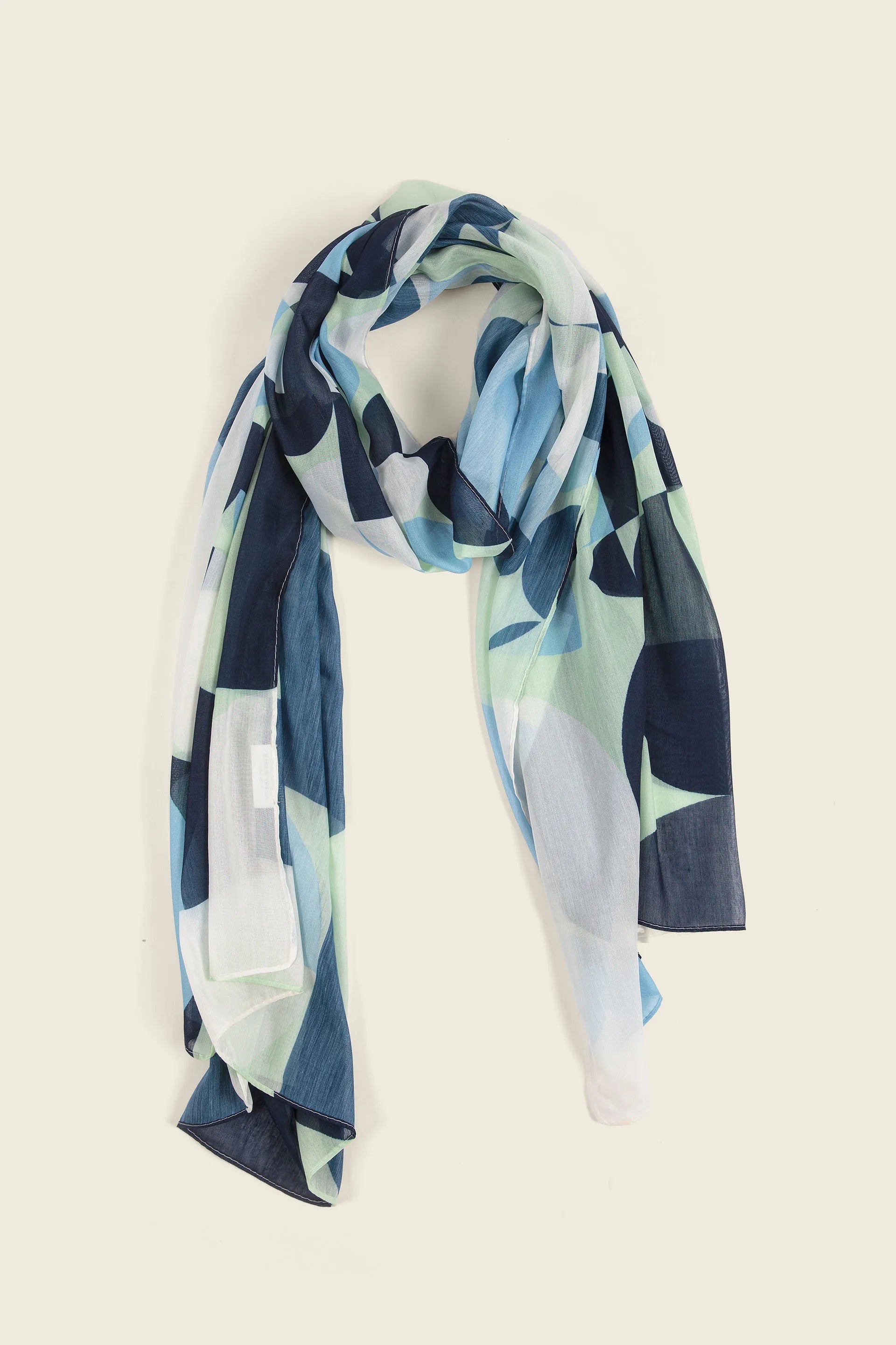 Gerry Weber Beige Elm Tree 0 Printed Silk Scarf SKU: N63808_393 Image 01