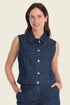 Gerry Weber Blue Dark Denim 0 Button Up Vest SKU: N64704_397 Image 01