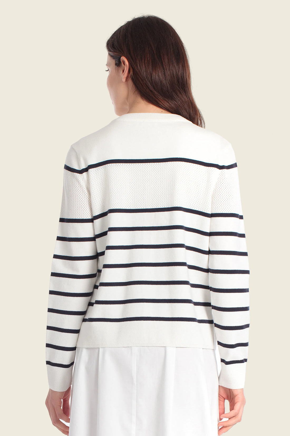 Gerry Weber Blue White Stripe Women Knitted Jacket SKU: N64838_646 Image 02