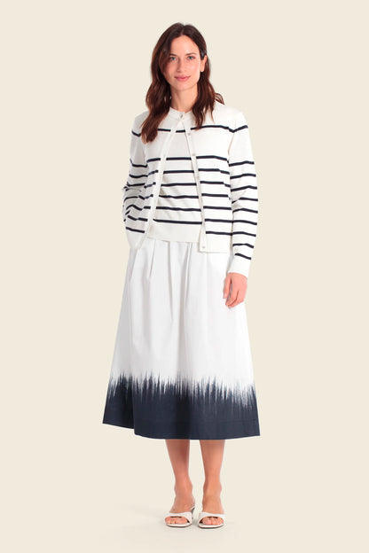 Gerry Weber Blue White Stripe Women Knitted Jacket SKU: N64838_646 Image 03