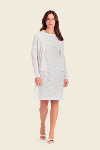Gerry Weber White 0 Short Knitted Cardigan SKU: N64844_102 Image 03