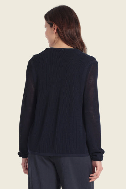 Gerry Weber Blue Night 0 Short Knitted Cardigan SKU: N64844_246 Image 02