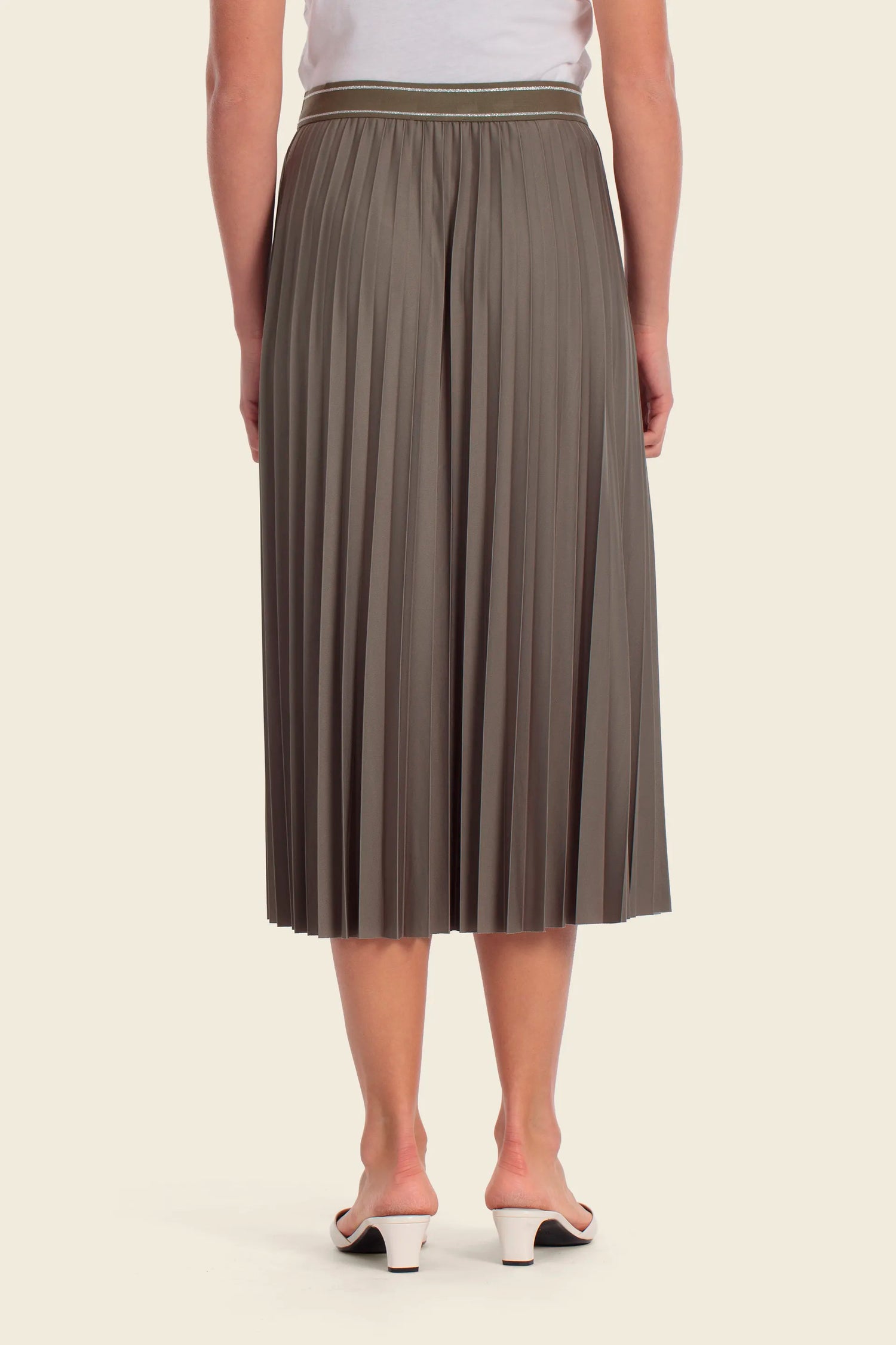 Gerry Weber Green Khaki 0 Green Midi Skirt SKU: N65684_155 Image 02
