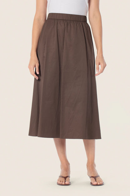 Gerry Weber Brown Chestnut 0 Brown Slip On Midi Skirt SKU: N65685_357 Image 01