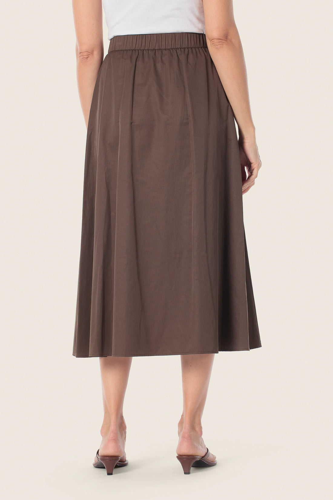 Gerry Weber Brown Chestnut 0 Brown Slip On Midi Skirt SKU: N65685_357 Image 02
