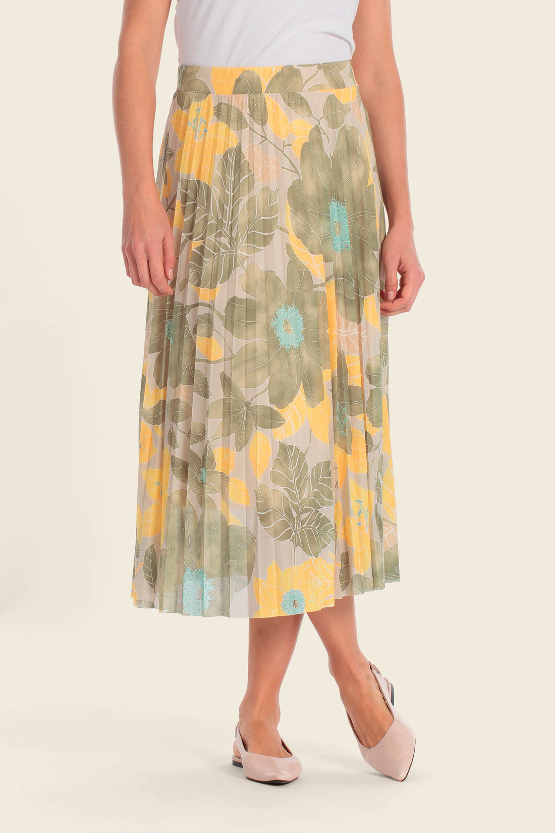 Gerry Weber Blossom Print 0 Pleated Skirt With Print SKU: N65697_622 Image 01