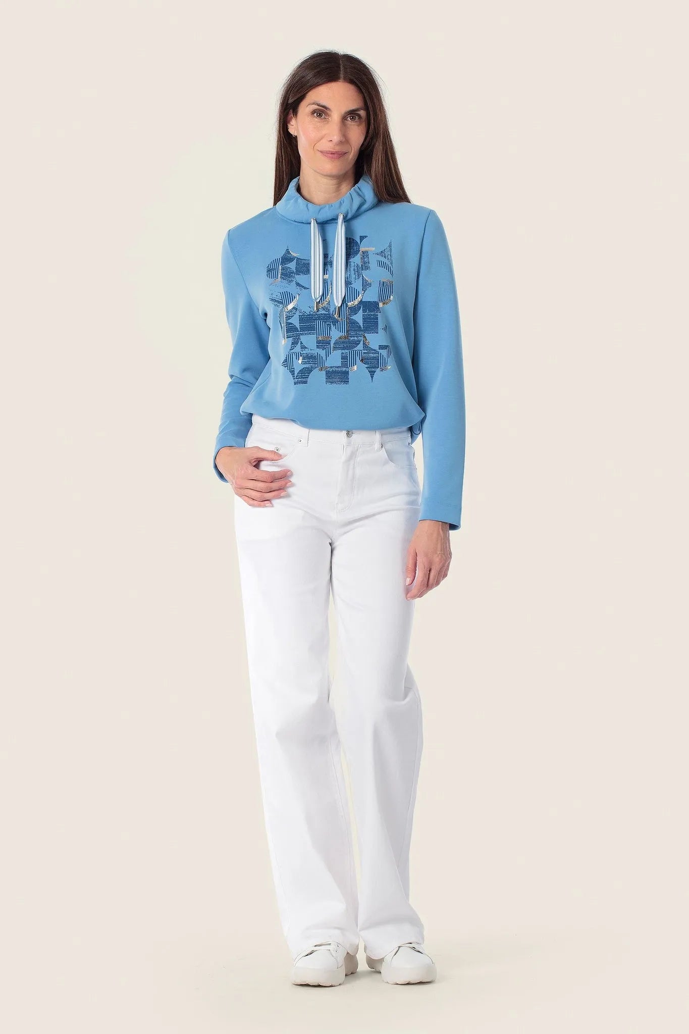 Gerry Weber Beige Sand Women Hoodie SKU: N66001_129 Image 11