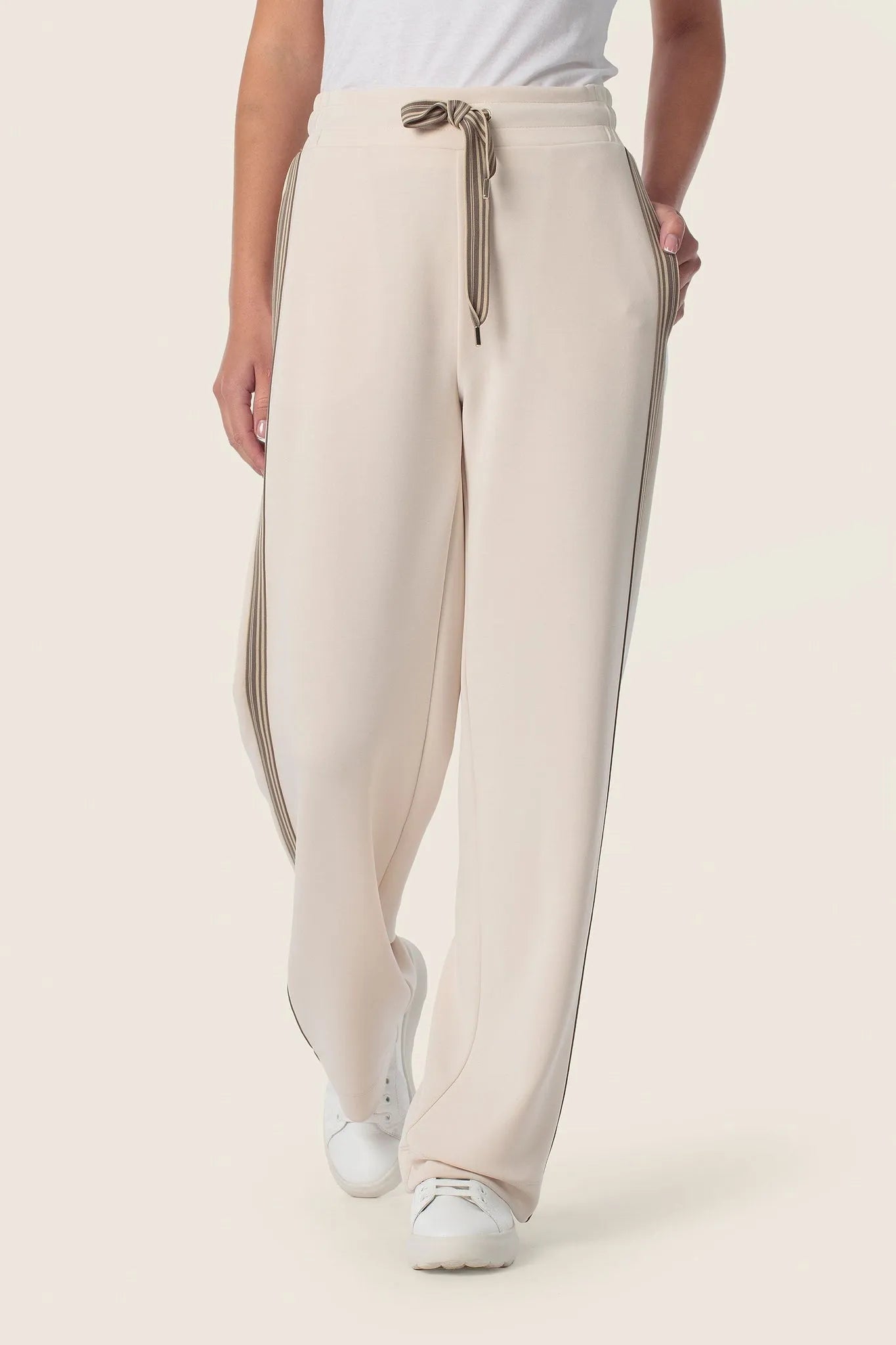 Gerry Weber Beige Sand Women Elastic Waist Pants SKU: N67006_129 Image 01