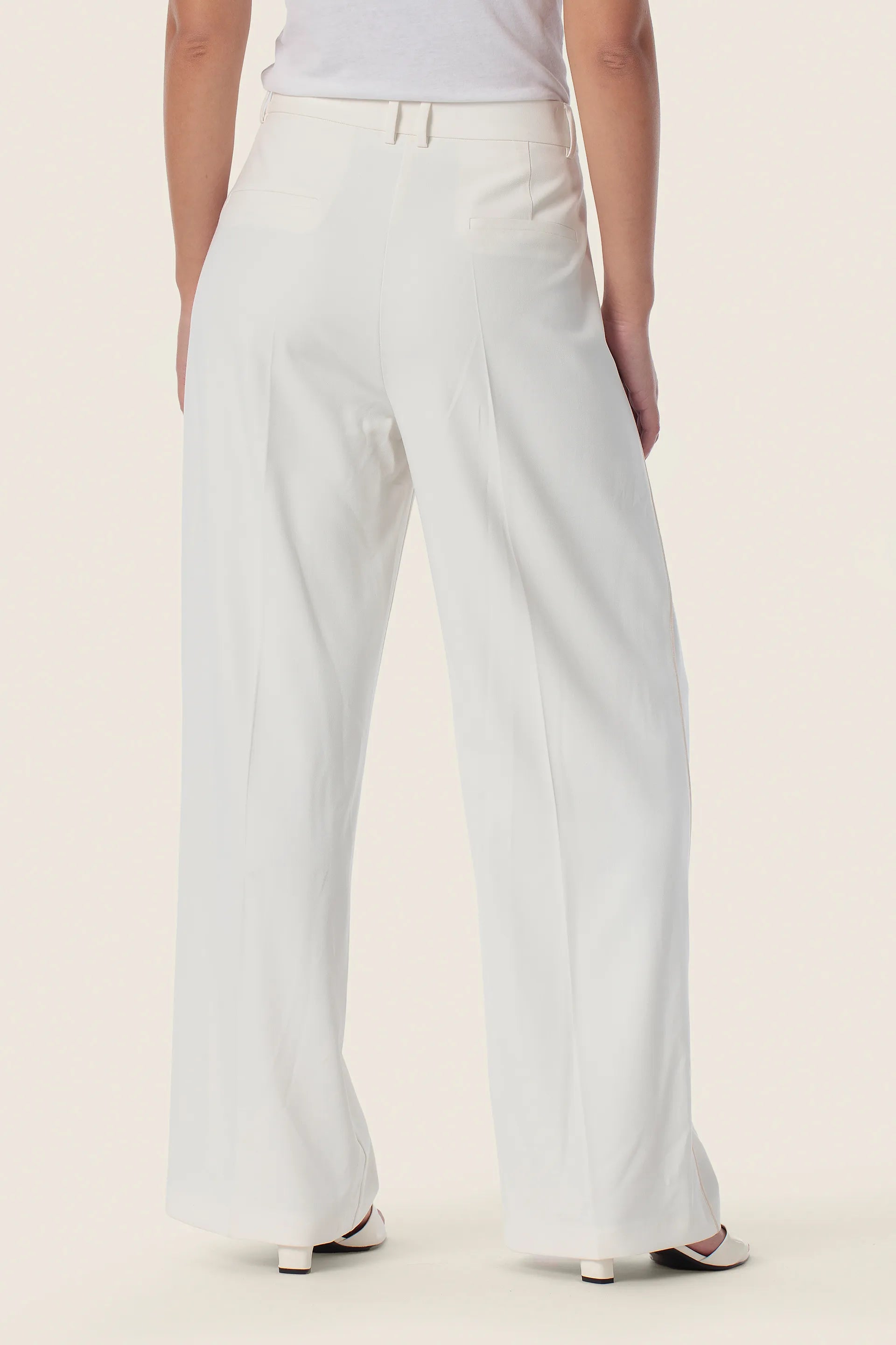Gerry Weber White Nacre 0 White Dress Trousers SKU: N67007_222 Image 02