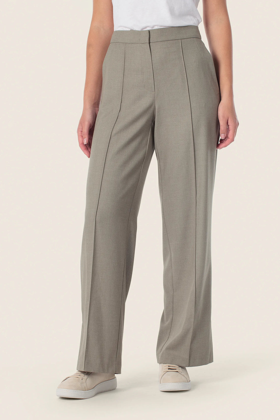 Gerry Weber Green Agate 0 Green Stretch Dress Trousers SKU: N67008_299 Image 01
