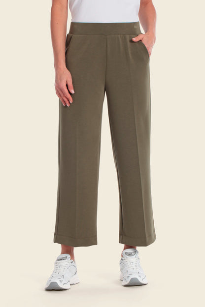 Gerry Weber Green Khaki 0 Green Cropped Sweatpants SKU: N67012_155 Image 01