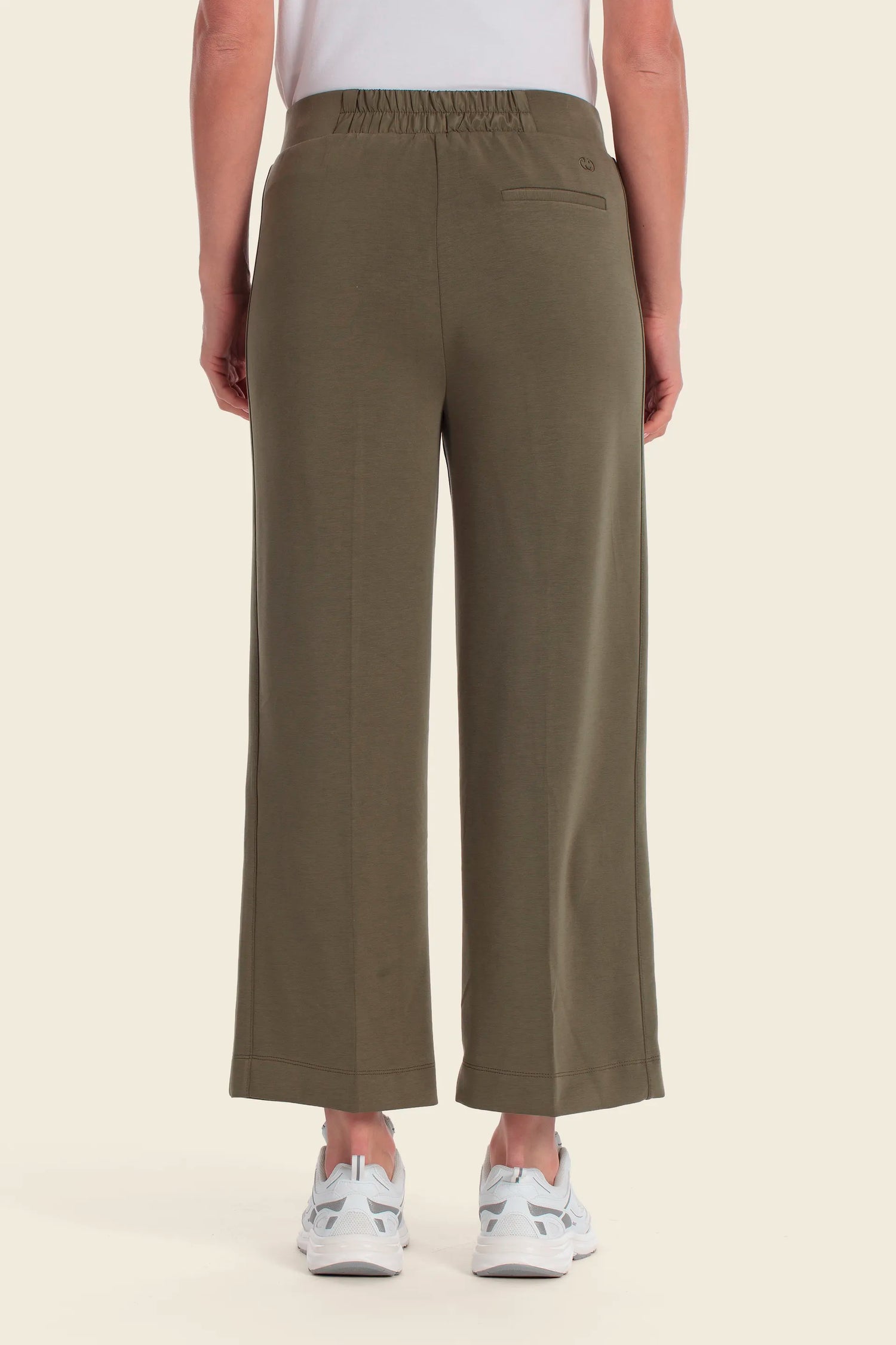 Gerry Weber Green Khaki 0 Green Cropped Sweatpants SKU: N67012_155 Image 02