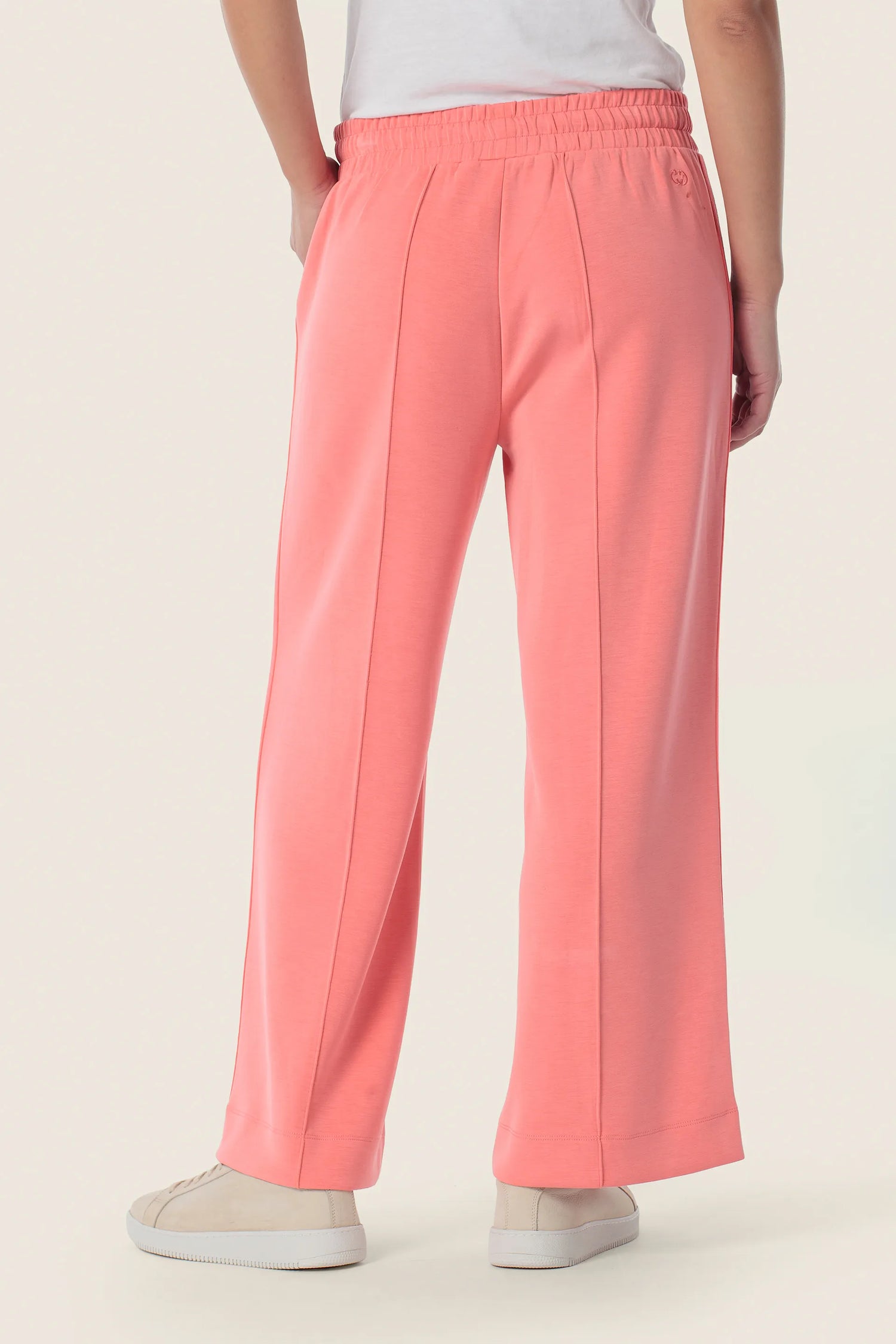 Gerry Weber Orange Coral 0 Cropped Wide Leg Sweatpants SKU: N67017_181 Image 02