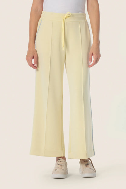 Gerry Weber Yellow Vanilla 0 Cropped Wide Leg Sweatpants SKU: N67017_209 Image 01