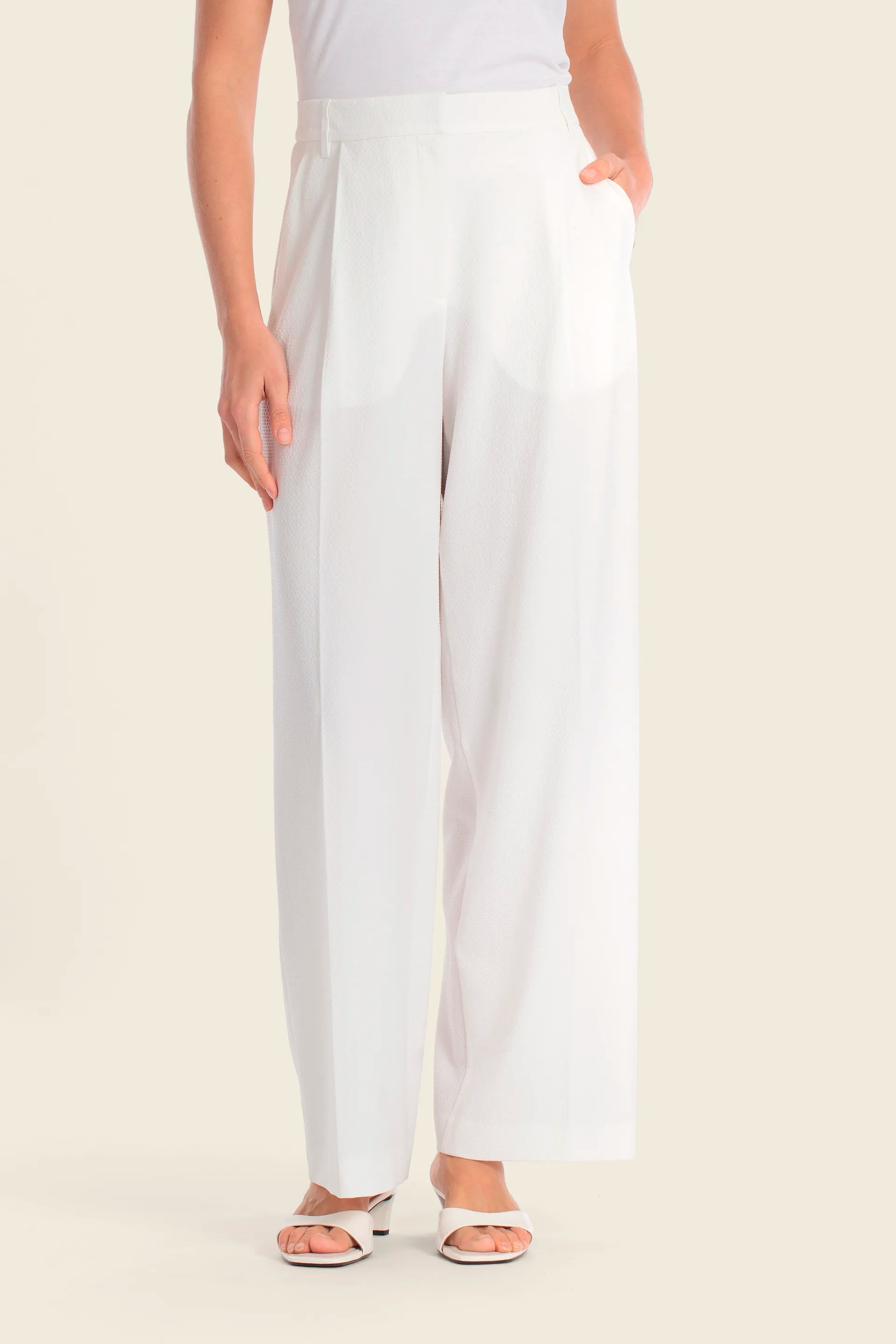 Gerry Weber White Off White 0 White Dress Trousers SKU: N67037_121 Image 01