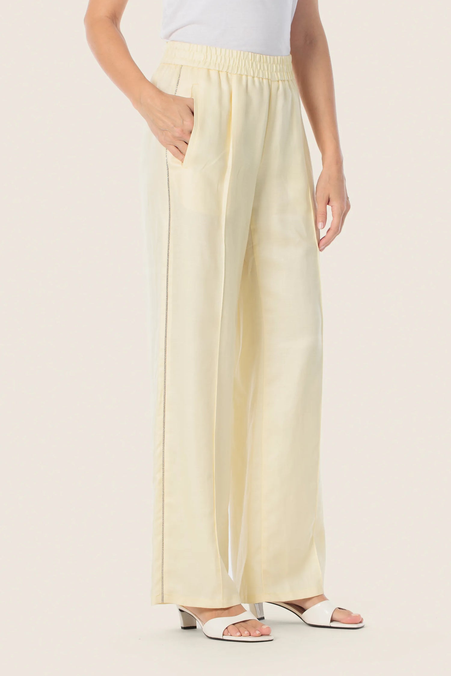 Gerry Weber Yellow Vanilla 0 Yellow Basic Trousers SKU: N67073_209 Image 01
