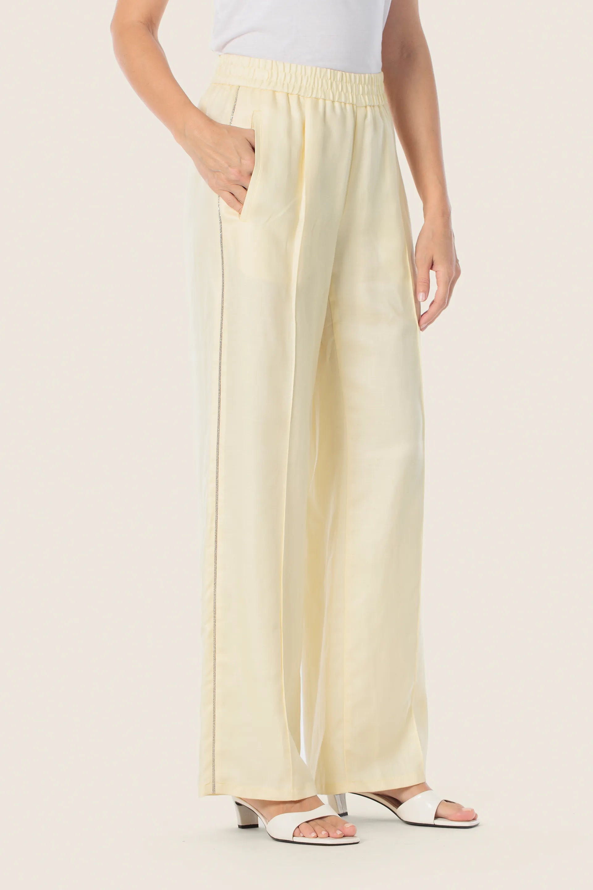 Gerry Weber Yellow Vanilla 0 Yellow Basic Trousers SKU: N67073_209 Image 01