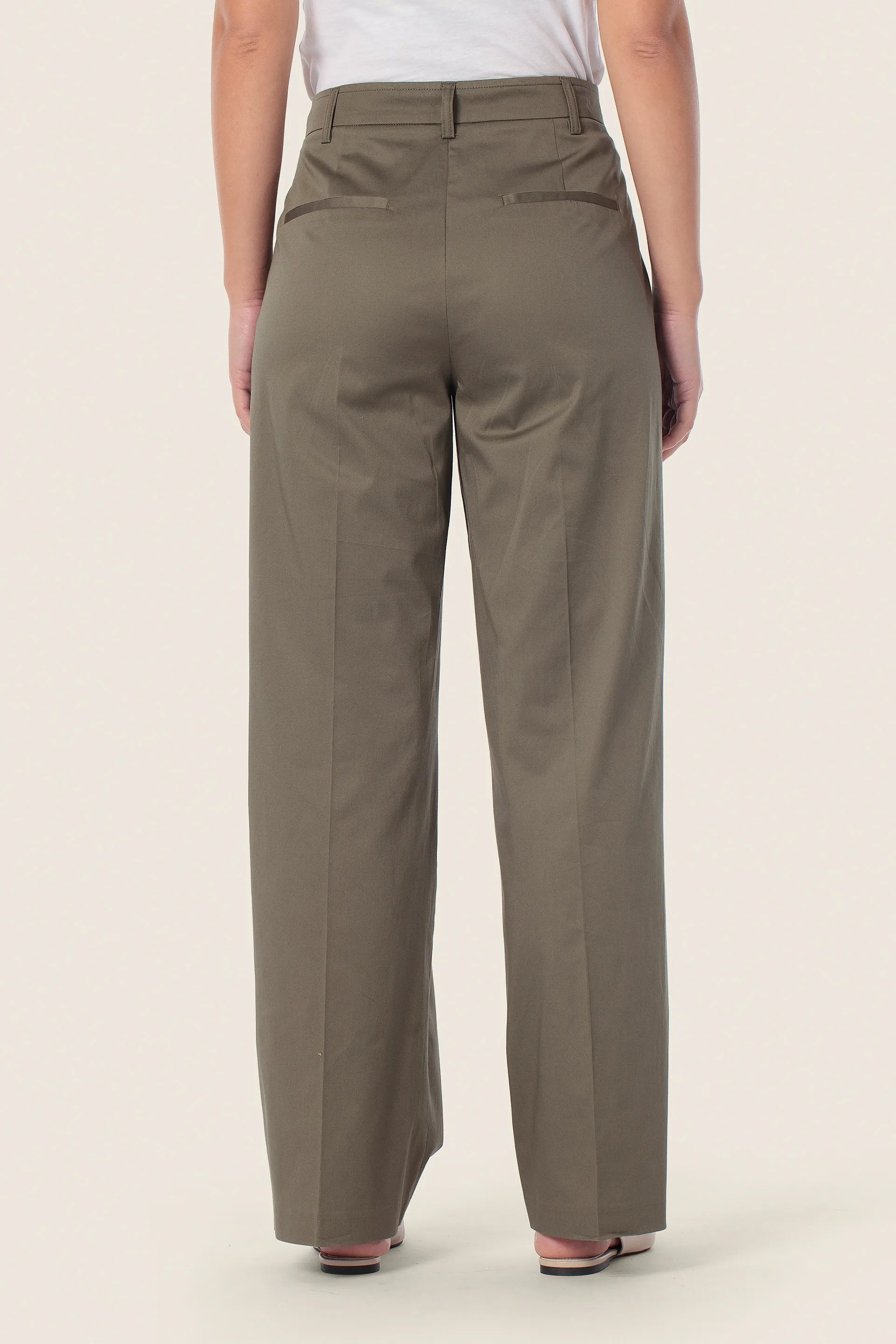 Gerry Weber Green Khaki 0 Green Basic Trousers SKU: N67089_155 Image 02