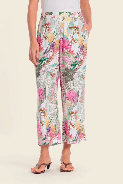 Gerry Weber Flower Print 0 Printed Slip On Trousers SKU: N67096_667 Image 01