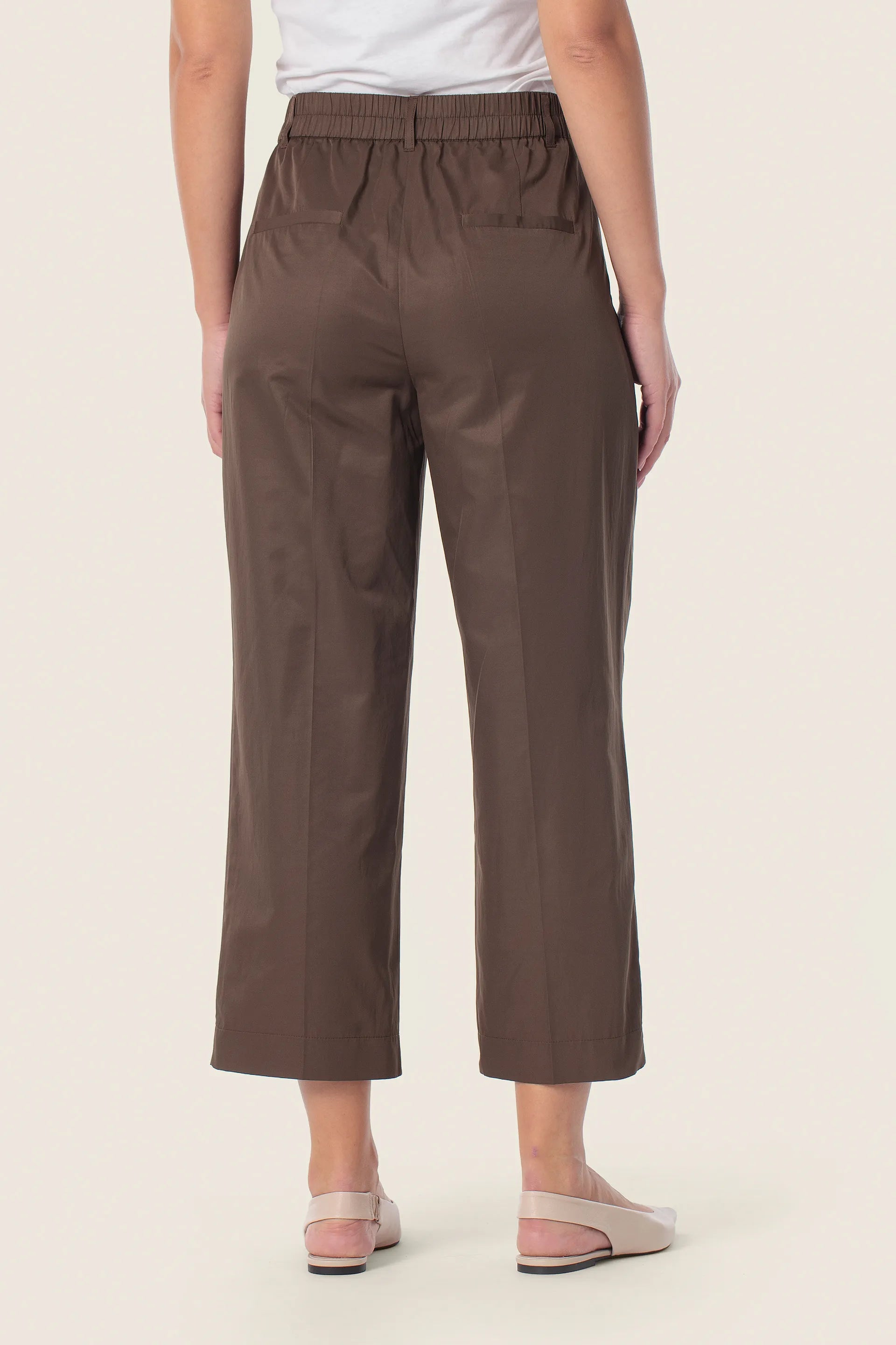 Gerry Weber Brown Chestnut 0 Brown Cropped Trousers SKU: N67106_357 Image 02