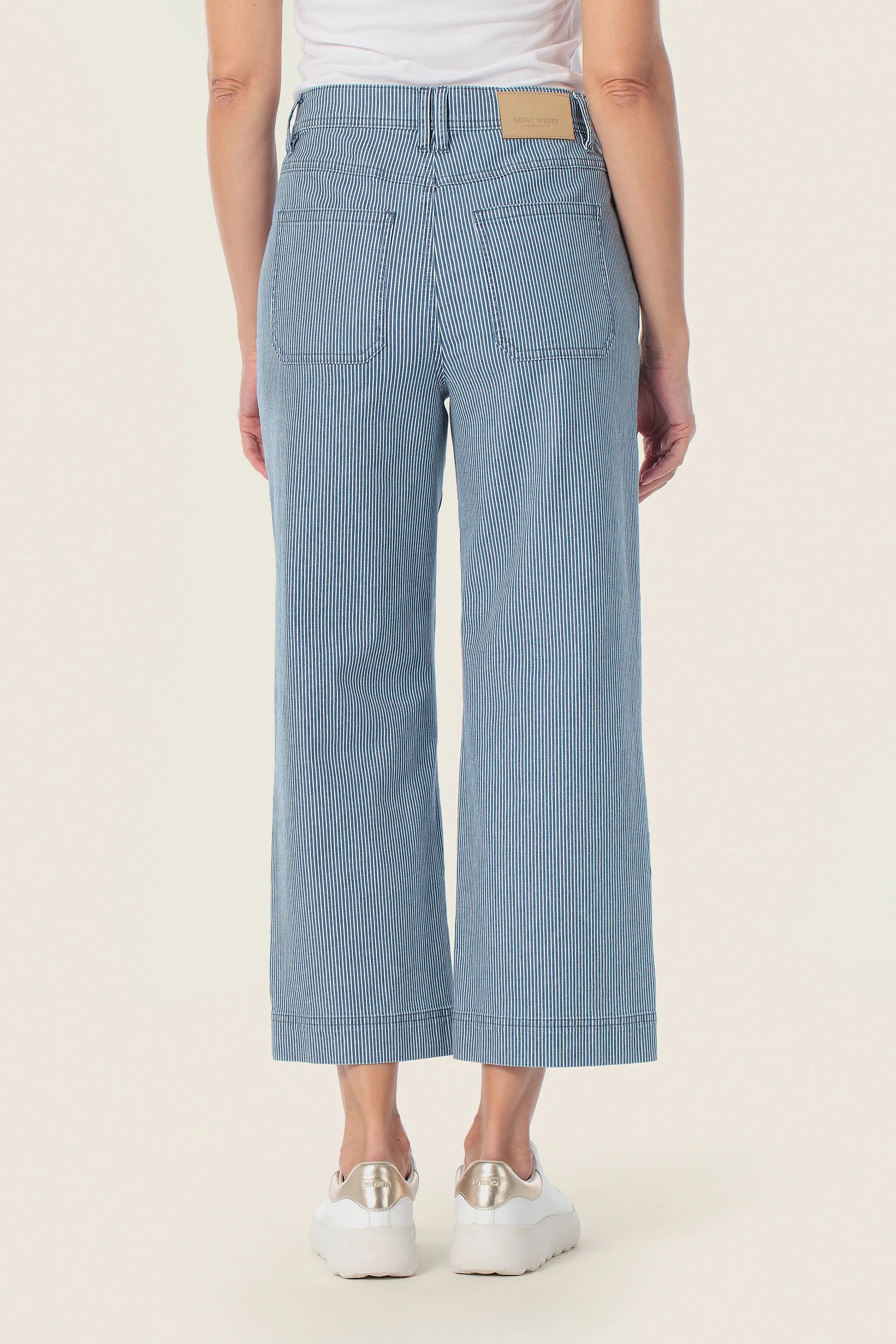 Gerry Weber Blue Denim 0 Denim Striped Trousers SKU: N67111_106 Image 02