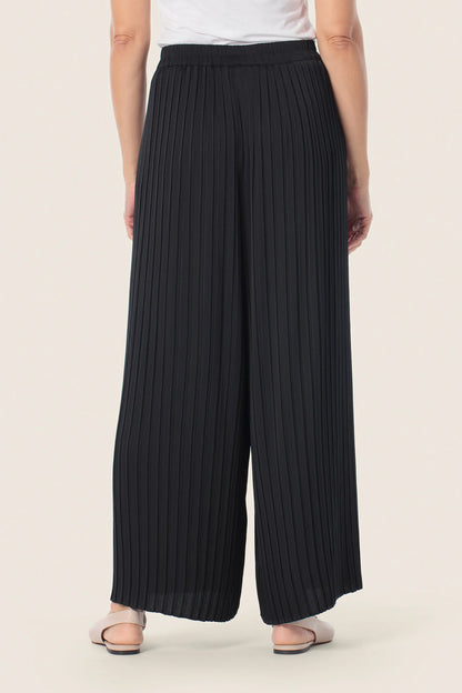 Gerry Weber Black 0 Pleated Wide Leg Slip On Trousers SKU: N67114_120 Image 02